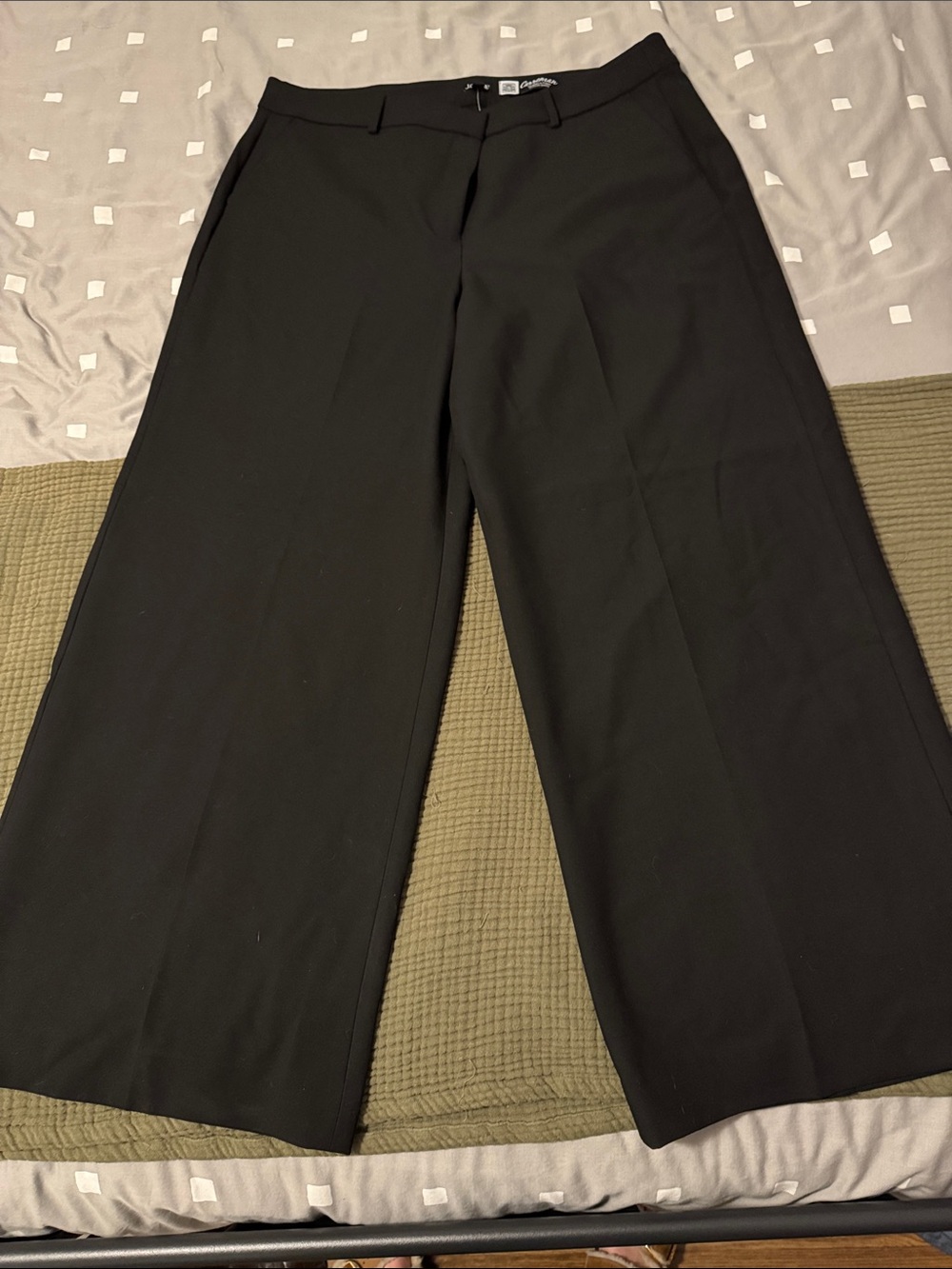 J. Crew Black Wide-Leg Dress Pants